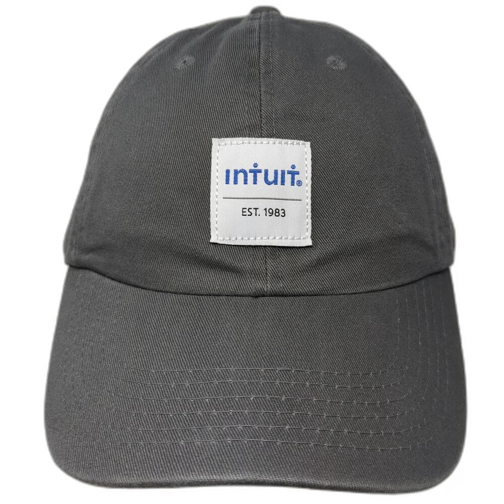 Quake City Caps Baseball Cap Gray One Size Hat Intuit Est 1983 Patch Slideback